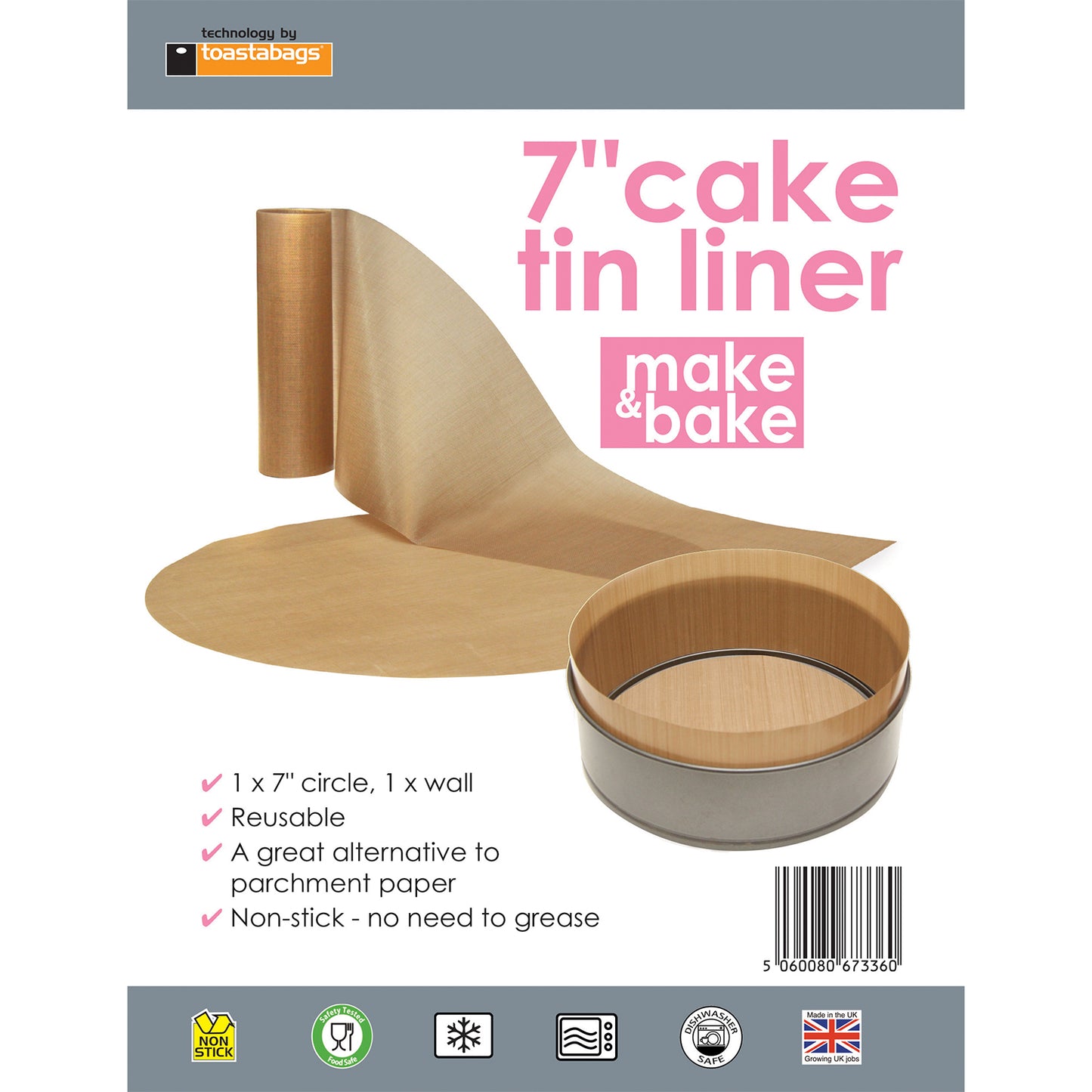 Cake Tin Liner & Wall - Circle - 2 Pack 5" to 12"