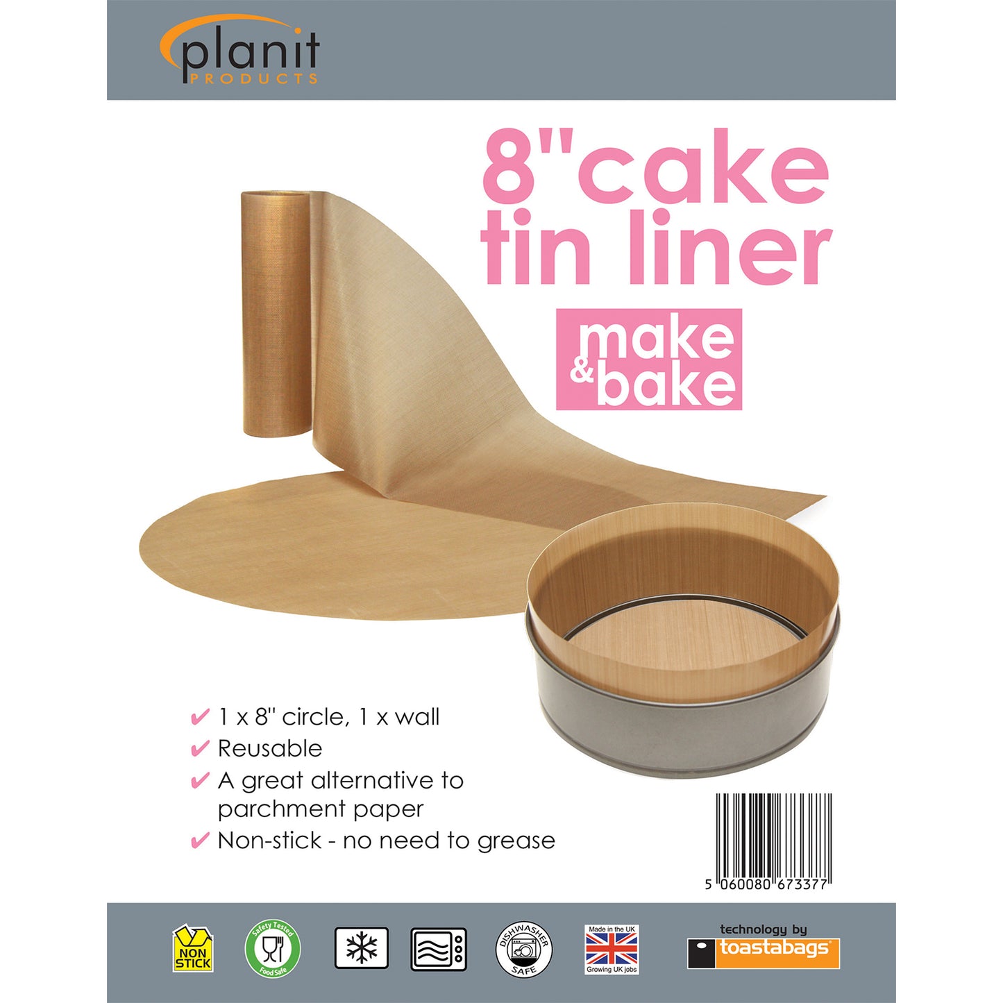 Cake Tin Liner & Wall - Circle - 2 Pack 5" to 12"