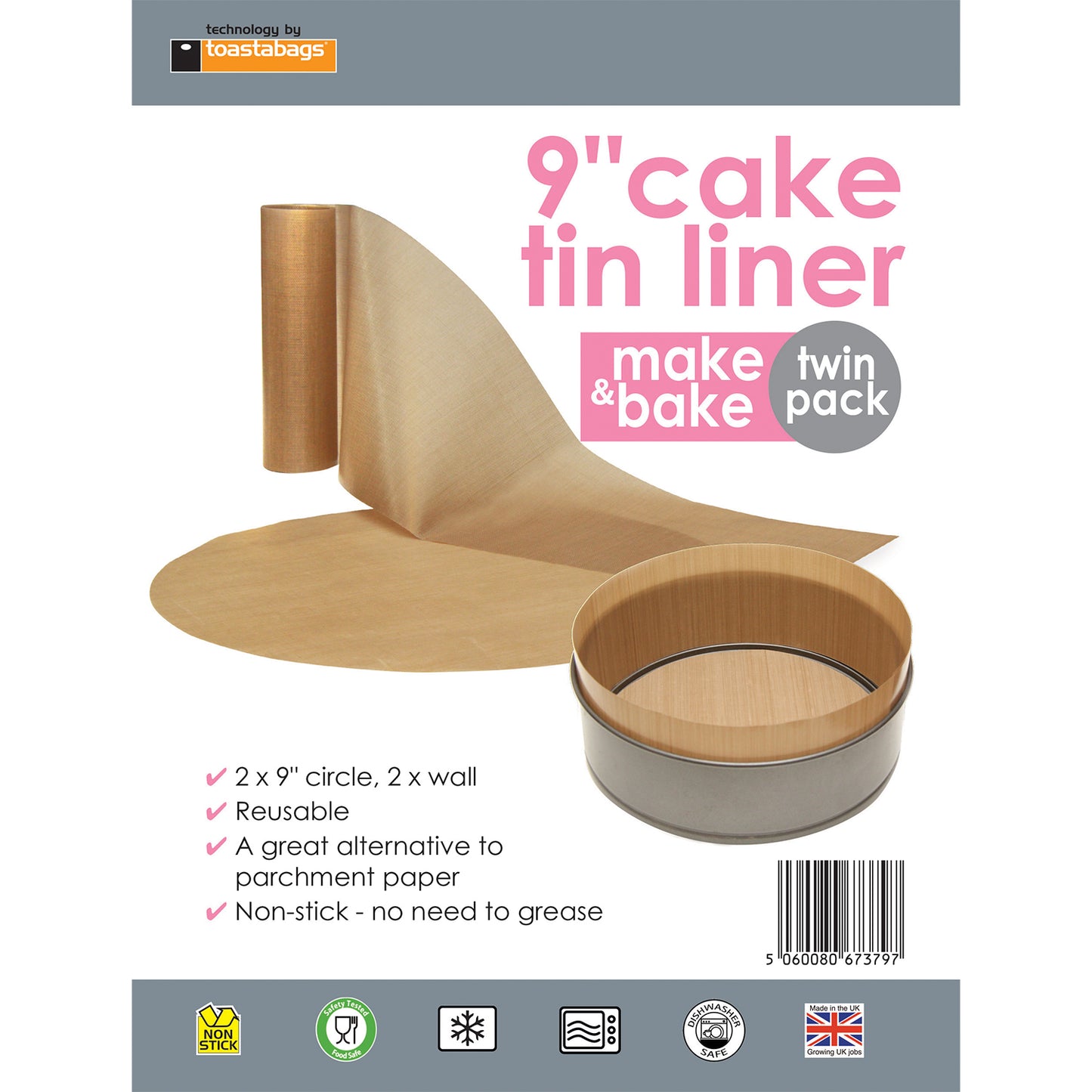 Cake Tin Liner & Wall - Circle - 2 Pack 5" to 12"