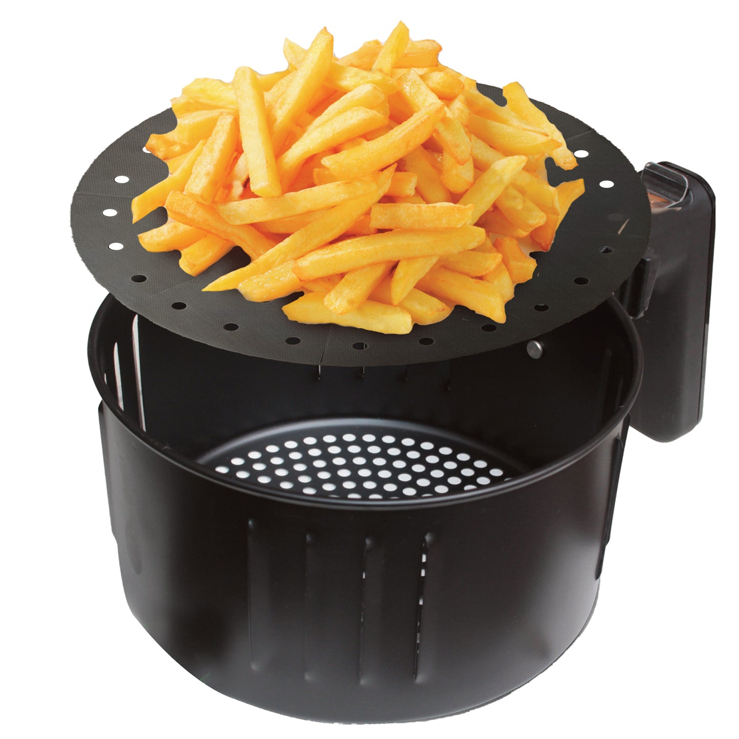 Air Fryer Liner, Black, Perforated, Pack of 2