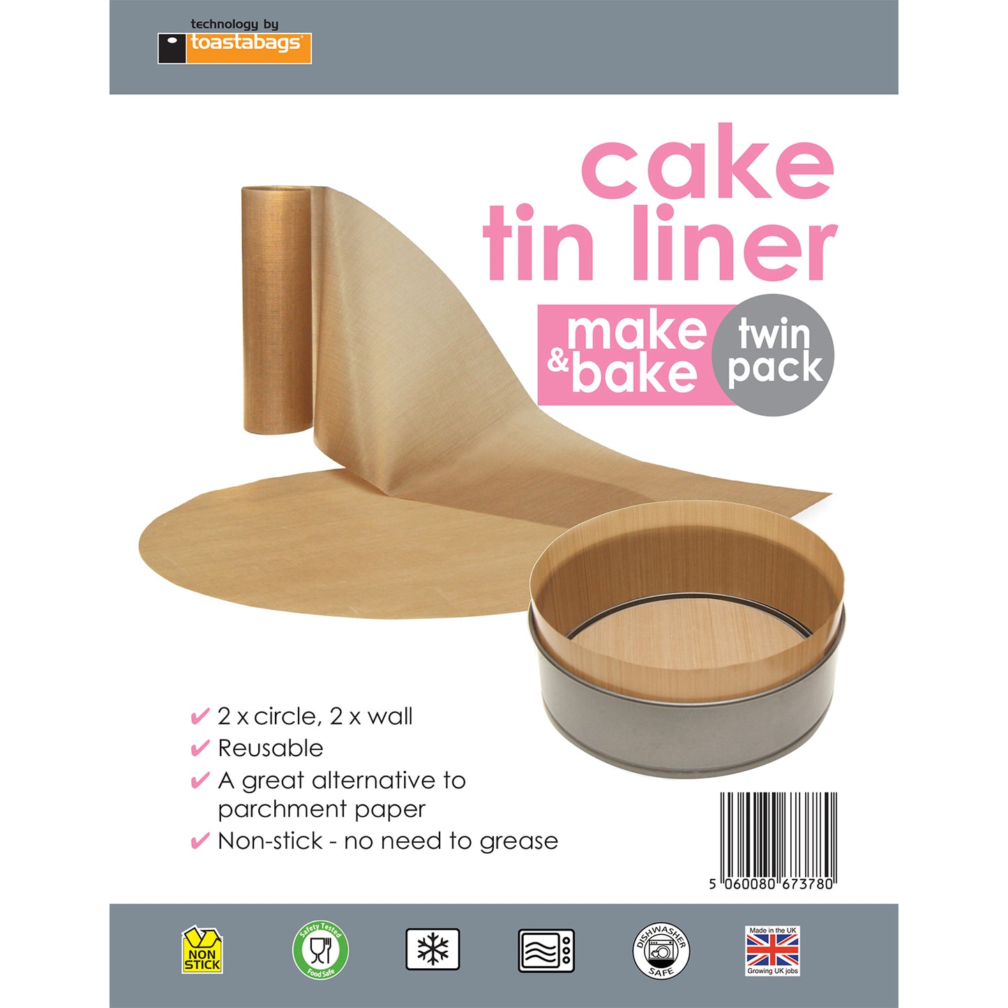 Cake Tin Liner & Wall - Circle - 2 Pack 5" to 12"