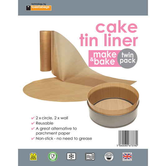 Cake Tin Liner & Wall - Circle - 2 Pack 5" to 12"