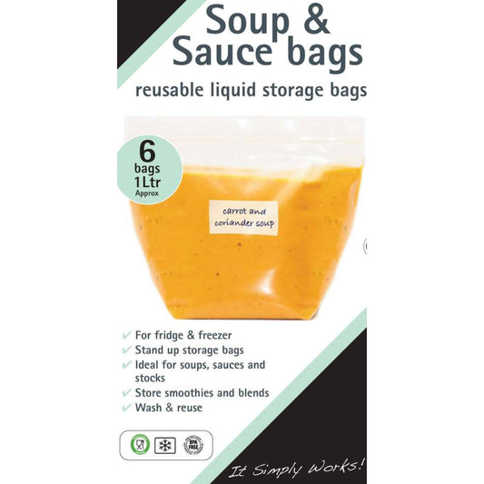 Soup & Sauce Storage Bags, pack of 6