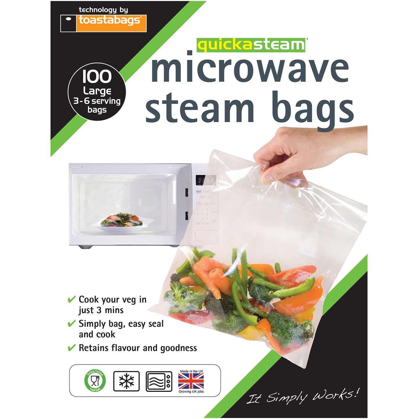 Microwave Steam Bags - Large - 3-6 Servings