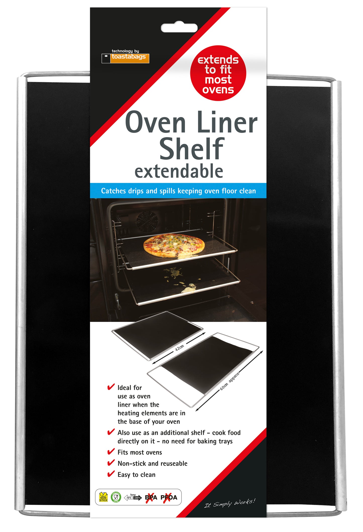 Extendable Oven Shelf - liner