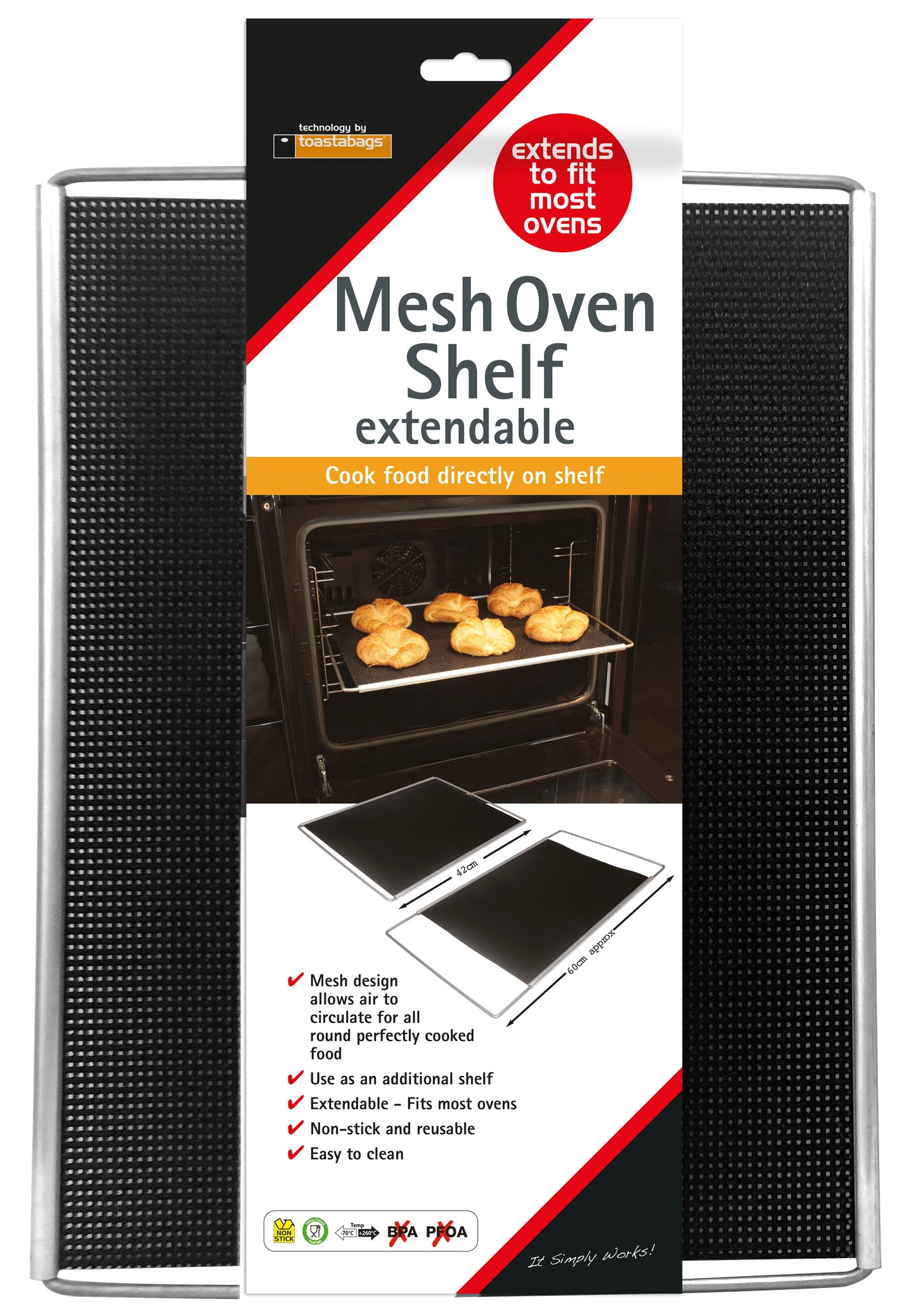 Extendable Oven Shelf - mesh