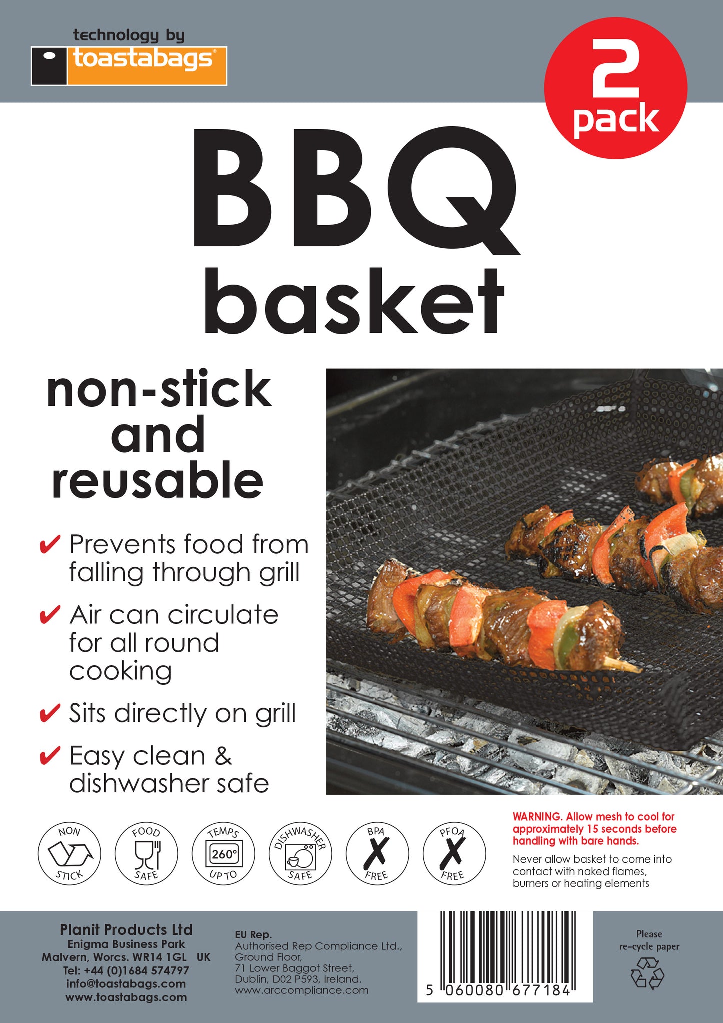 BBQ Mesh Grill Basket 2 Pack
