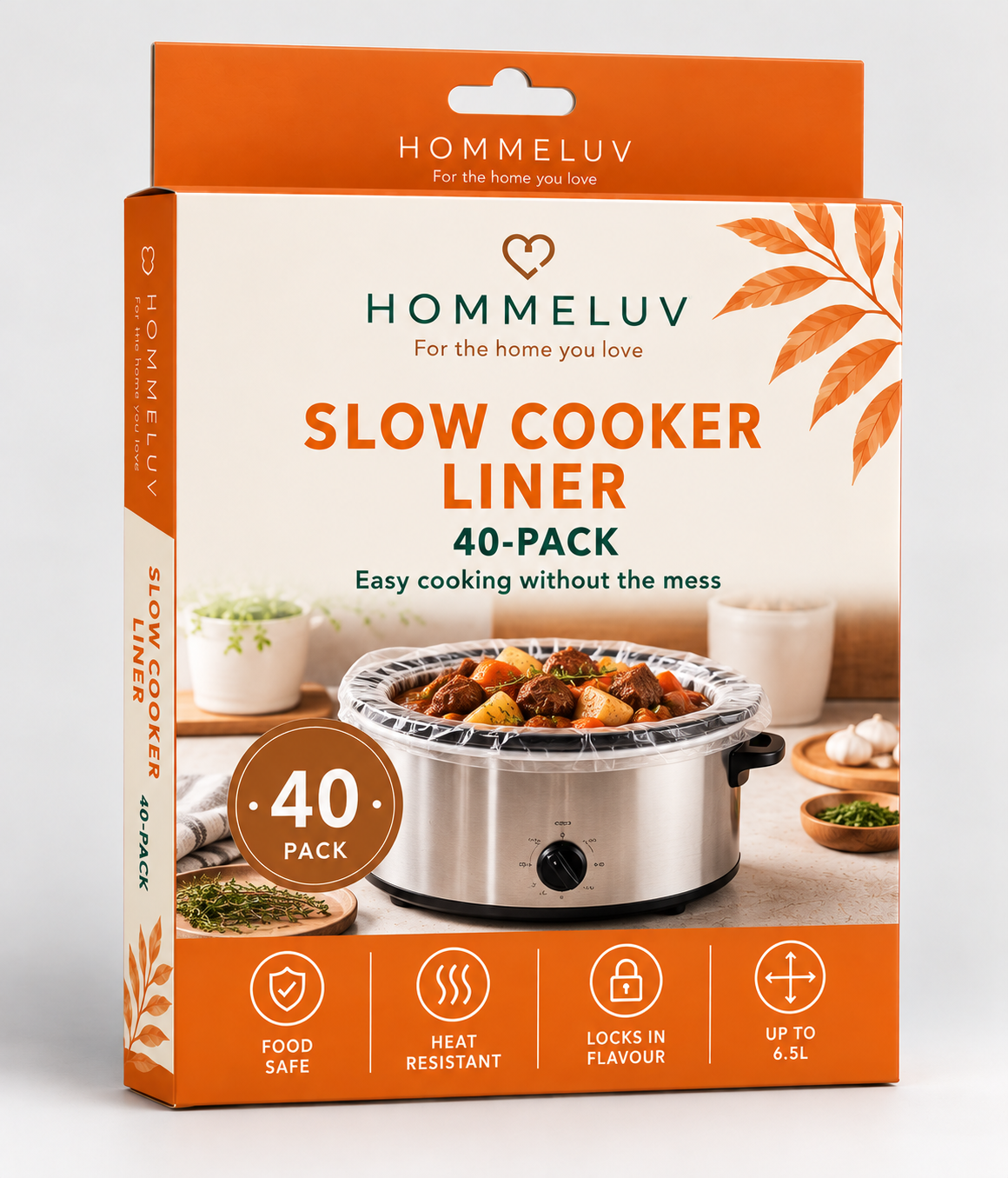 HOMMELUV Slow Cooker Liners – 40 Pack