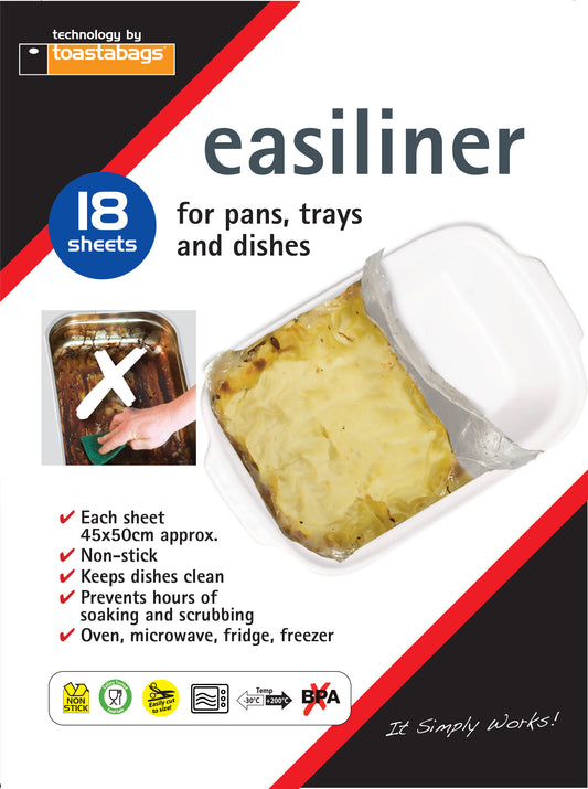 Easliner Sheets for oven pans, dishes and trays
