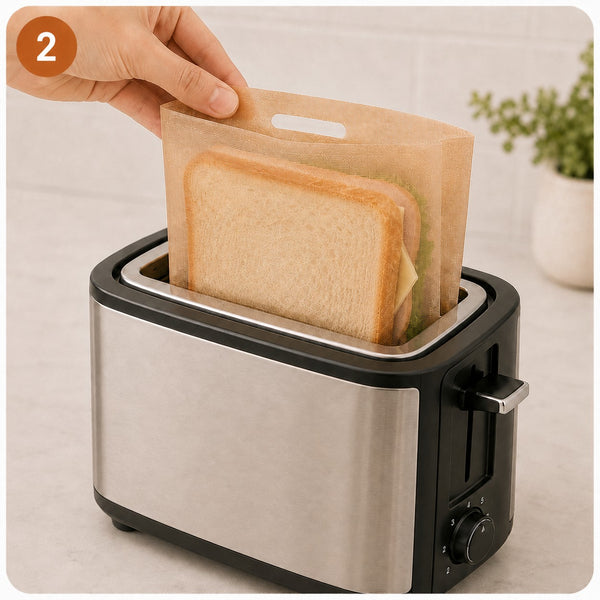 HOMMELUV toastabags, pack of 4 bags, 1000 uses per pack
